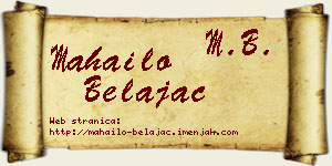 Mahailo Belajac vizit kartica
